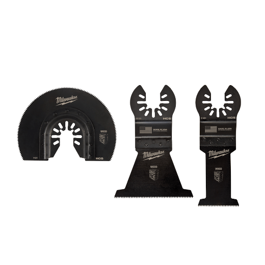 Milwaukee 49-10-9004, OPEN-LOKâ„¢ 3PC WOOD CUTTING MULTI-TOOL BLADE VARIETY PACK