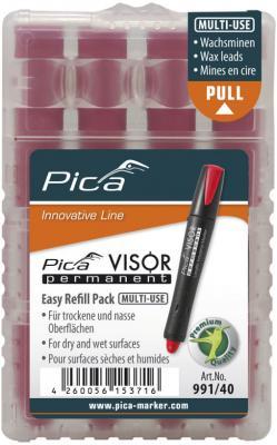 Pica 991/40, VISOR Permanent Refills (Red 4/pkg)