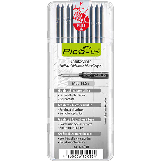 Pica 4030, Pica DRY Refill-Set Graphite (10/pkg)