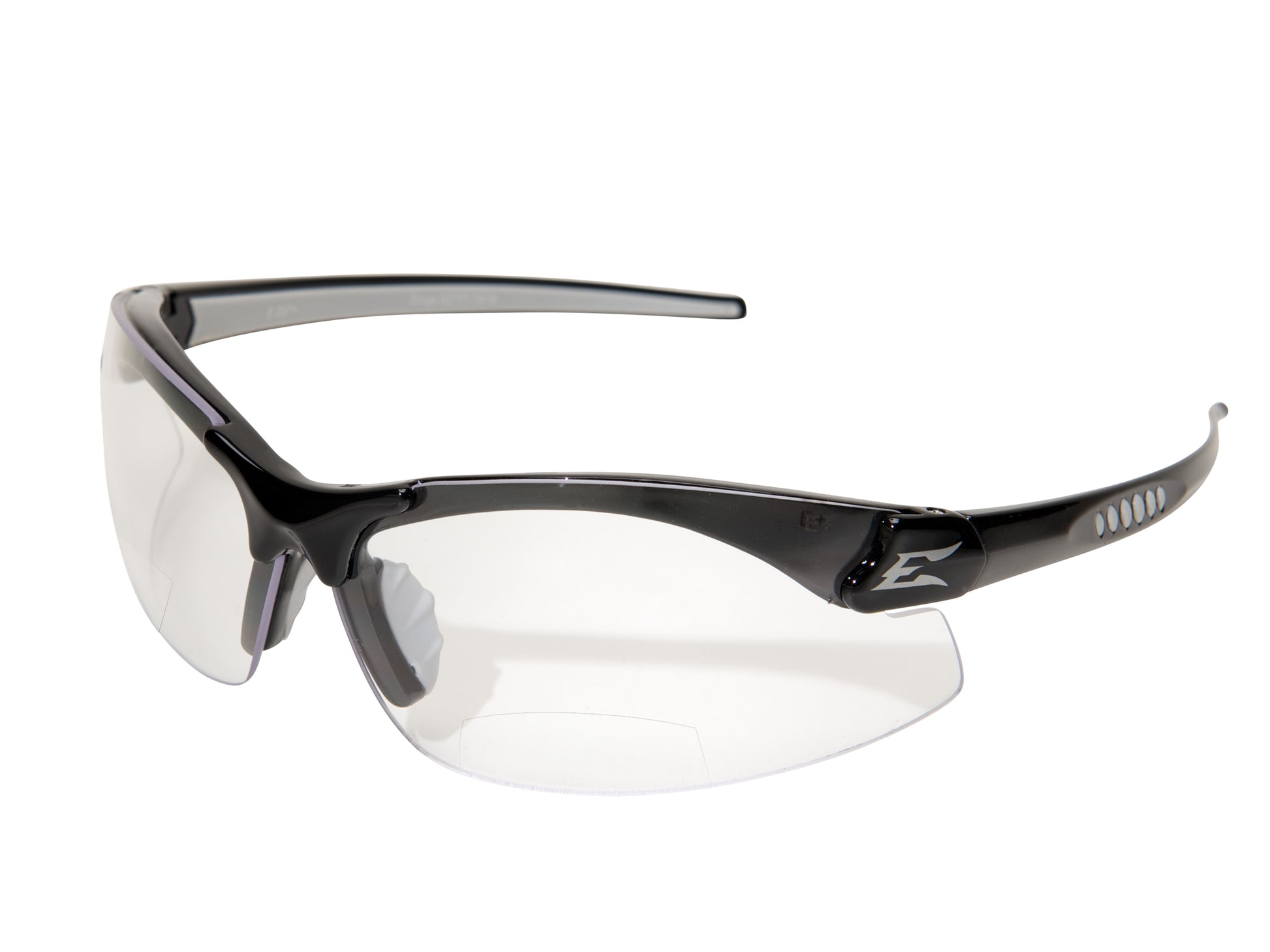 Edge Eyewear DZ411-2.0-G2, Zorge, Black Frame/Clear Lens (2.0 Magnification)