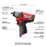 Milwaukee 2454-20, M12 FUEL 3/8 Impact Wrench (Tool Only)