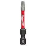 Milwaukee 48-32-4606, SHOCKWAVE™ 2" Impact Square Recess #2 Power Bits (5 PK)