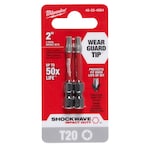 Milwaukee 48-32-4984, Shockwave™ 2" Impact Torx® T20 Power Bits (2PK)