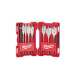 Milwaukee 49-22-0175, 8 pc 6" Universal Flat Boring Bit Set