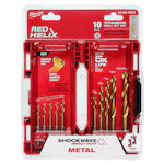 Milwaukee 48-89-4633, SHOCKWAVE RED HELIX Titanium Drill Bit Set -10 PC
