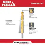 Milwaukee 48-89-4633, SHOCKWAVE RED HELIX Titanium Drill Bit Set -10 PC