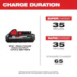 Milwaukee 48-11-1837, M18 HIGH OUTPUT CP3.0 BATTERY 2PK