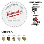 Milwaukee 48-40-1024, 10" 40T General Purpose Circular Saw Blade