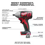 Milwaukee 2659-20, M18 1/2" Impact Wrench w/Pin Detent (Tool Only)