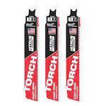 Milwaukee 48-00-5361, 6" 7TPI The TORCH with NITRUS CARBIDE for CAST IRON 3PK