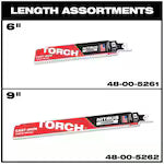 Milwaukee 48-00-5362, 9" 7TPI The TORCH with NITRUS CARBIDE for CAST IRON 3PK