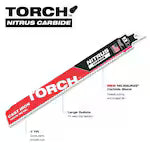 Milwaukee 48-00-5261, 6" 8TPI TORCH™ with NITRUS™ Carbide for Cast Iron SAWZALL® Blade 1PK