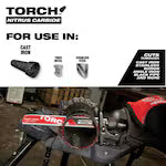 Milwaukee 48-00-5362, 9" 7TPI The TORCH with NITRUS CARBIDE for CAST IRON 3PK