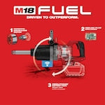 Milwaukee 2869-20, M18 FUEL 1" D-Handle High Torque Impact Wrench w/Ext. Anvil ONE-KEY