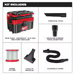 Milwaukee 0970-20, M18 FUEL PACKOUT 2.5 Gallon Wet/Dry Vacuum (Tool Only)