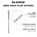 Milwaukee 48-62-4252, 1" x 16" SDS-Max Self-Sharpening Flat Chisel