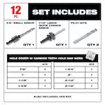 Milwaukee 49-22-3090, HOLE DOZER with Carbide Teeth Hole Saw Kit - 12 Piece