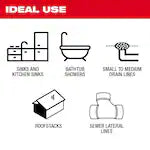 Milwaukee 48-53-2680, 5/8” X 7-1/2' All-Purpose Open Wind Sectional Cable