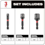 Milwaukee 48-32-5033, SHOCKWAVE 3PC Impact Socket Adapter Set