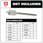 Milwaukee 48-27-1520, 13 PC Flat Boring Bit Set