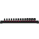 Milwaukee 49-66-7007, 3/8" Drive SHOCKWAVE Impact Duty Metric Standard 6 Point Socket Set - 14 Piece