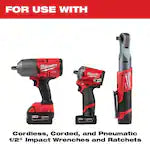Milwaukee 49-66-7013, 1/2" Drive SHOCKWAVE Impact Duty Metric Standard 6 Point Socket Set - 14 Piece