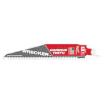 Milwaukee 48-00-5241, 6" 6 TPI THE WRECKER with Carbide Teeth SAWZALL Blade (1/pkg)