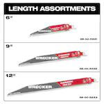 Milwaukee 48-00-5242, 9" 6 TPI THE WRECKER with Carbide Teeth SAWZALL Blade (1/pkg)