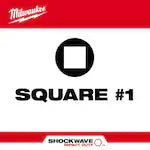 Milwaukee 48-32-4670, 3-1/2" SQ1 SHOCKWAVE Impact Duty Bit - 2 Pack