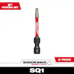 Milwaukee 48-32-4971, 2" SQ1 SHOCKWAVE Impact Duty Bit - 2 Pack