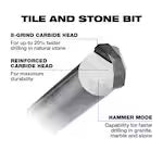 Milwaukee 48-20-8995, 1/2" Tile and Natural Stone Bit