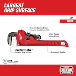 Milwaukee 48-22-7108, 8" STEEL PIPE WRENCH