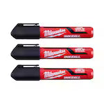 Milwaukee 48-22-3250, INKZALL 3PC Large Chisel Tip Black Marker