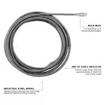 Milwaukee 48-53-2674, 5/16" x 50' Inner Core Bulb Head Cable w/ RUST GUARDâ„¢ Plating