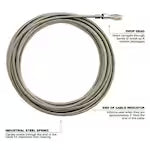 Milwaukee 48-53-2772, 5/16" x 75' Inner Core Drop Head Cable with Rustguard
