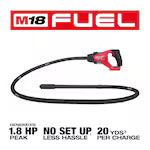Milwaukee 2911-20, M18 FUEL™ 8' Concrete Pencil Vibrator