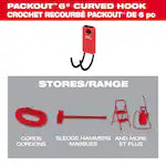 Milwaukee 48-22-8331, PACKOUT 6" Curved Hook