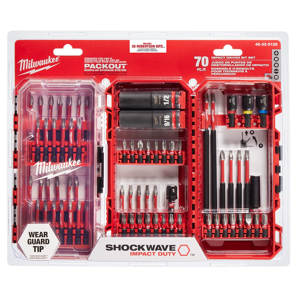 Milwaukee 48-32-5128, SHOCKWAVE Impact Duty Driver Bit Set (70-Piece)