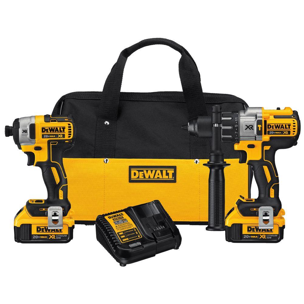 DEWALT DCK299M2, 20V MAX Brushless 2-Tool Combo Kit 4.0 Ah (Hammerdrill, Impact)