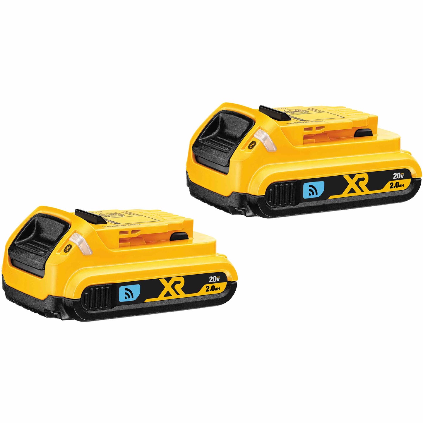 DEWALT DCB203BT-2, 20V MAX Compact Battery with Bluetooth, Twin Pack (2.0 Ah)