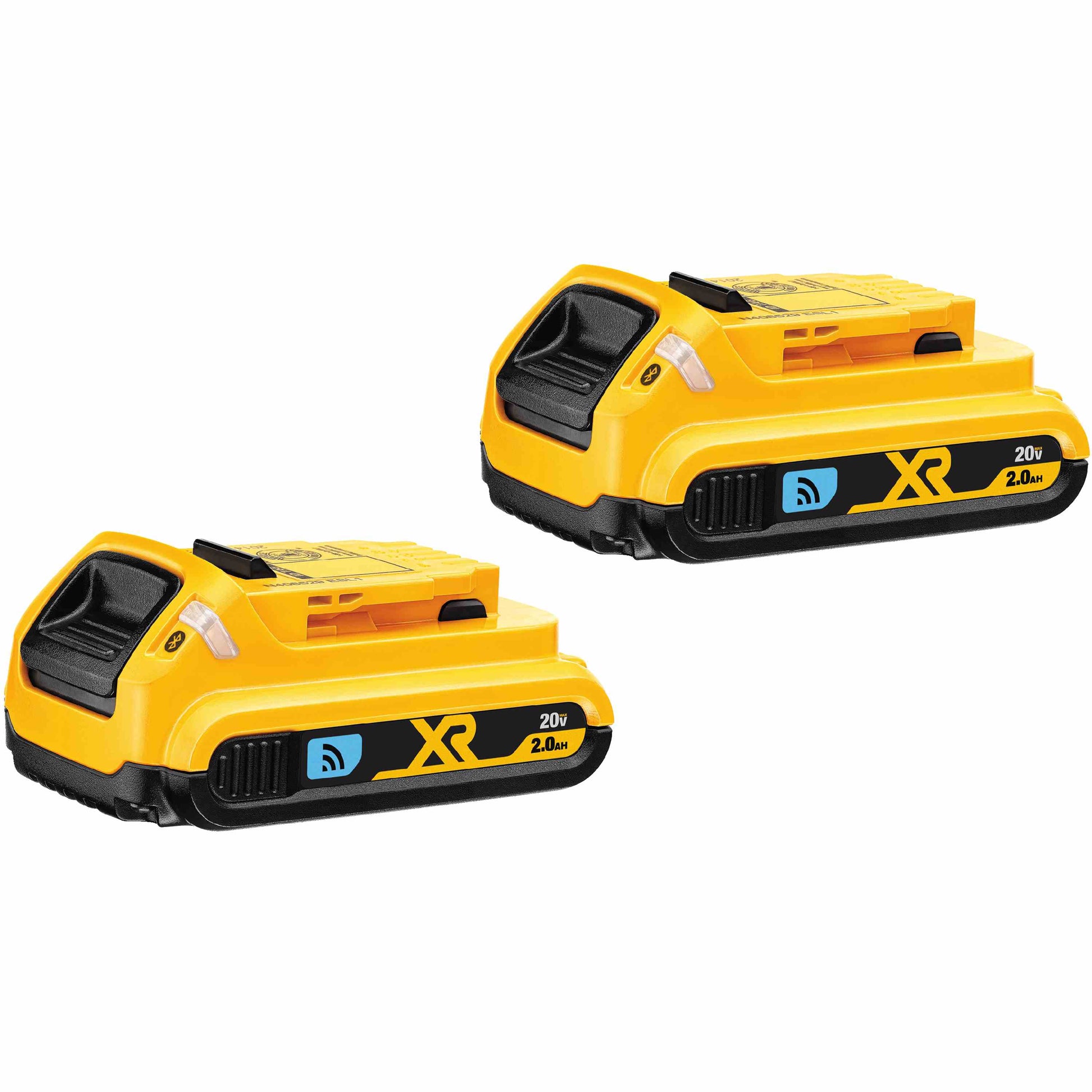 DEWALT DCB203BT-2, 20V MAX Compact Battery with Bluetooth, Twin Pack (2.0 Ah)