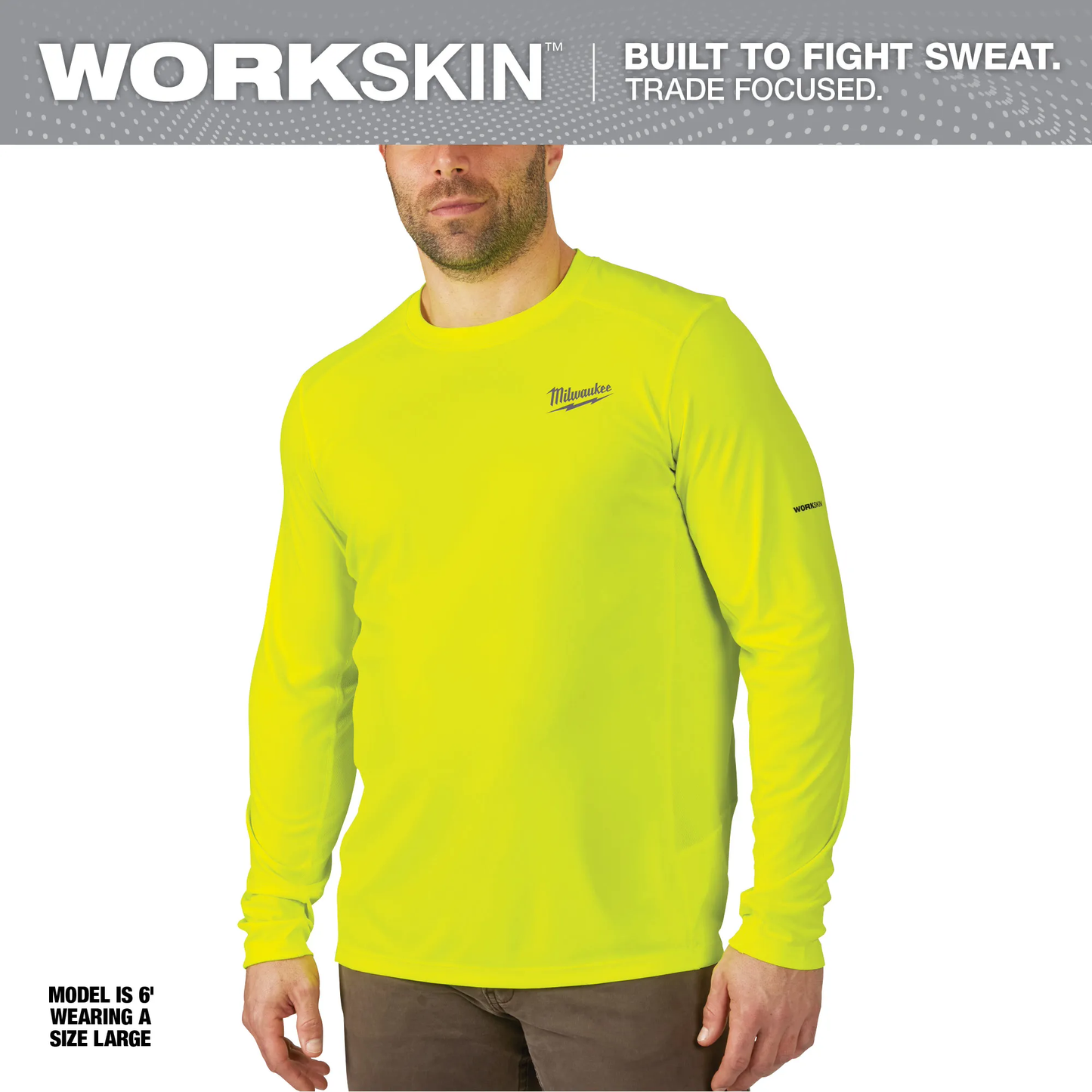 Milwaukee 415HV-M, WORKSKIN LIGHT LS SHIRT - HI-VIS M