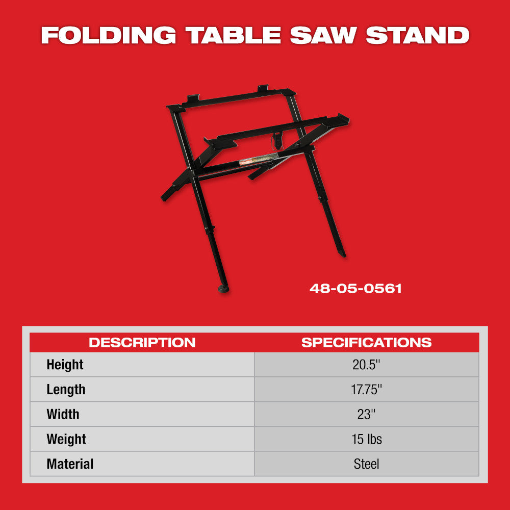 Milwaukee 48-08-0561, Fold Table Saw Stand