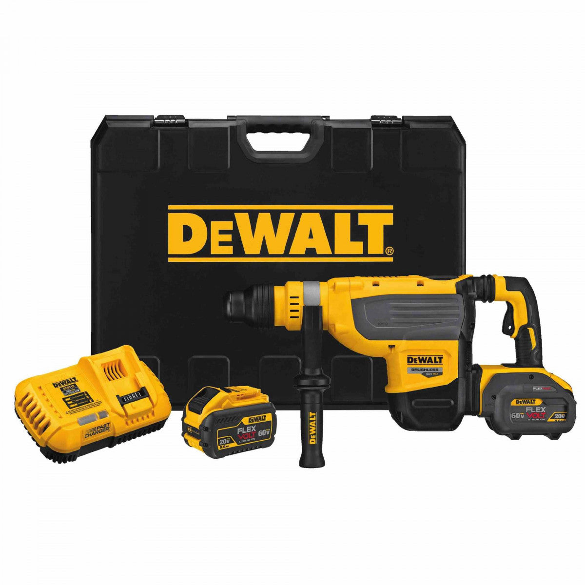 DEWALT DCH733X2, 60V MAX FLEXVOLT 1-7/8'' SDS MAX Rotary Hammer Kit