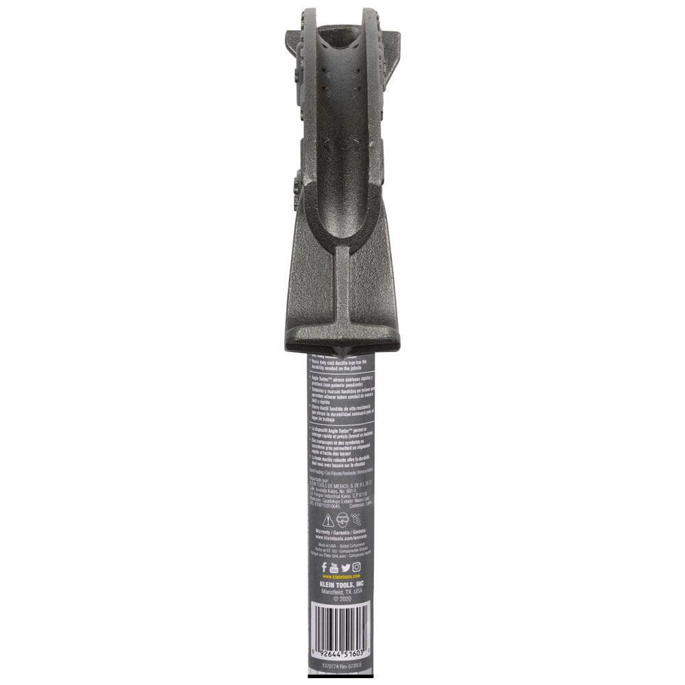 Klein Tools 51603, Iron Conduit Bender 1/2-Inch EMT with Angle Setter™