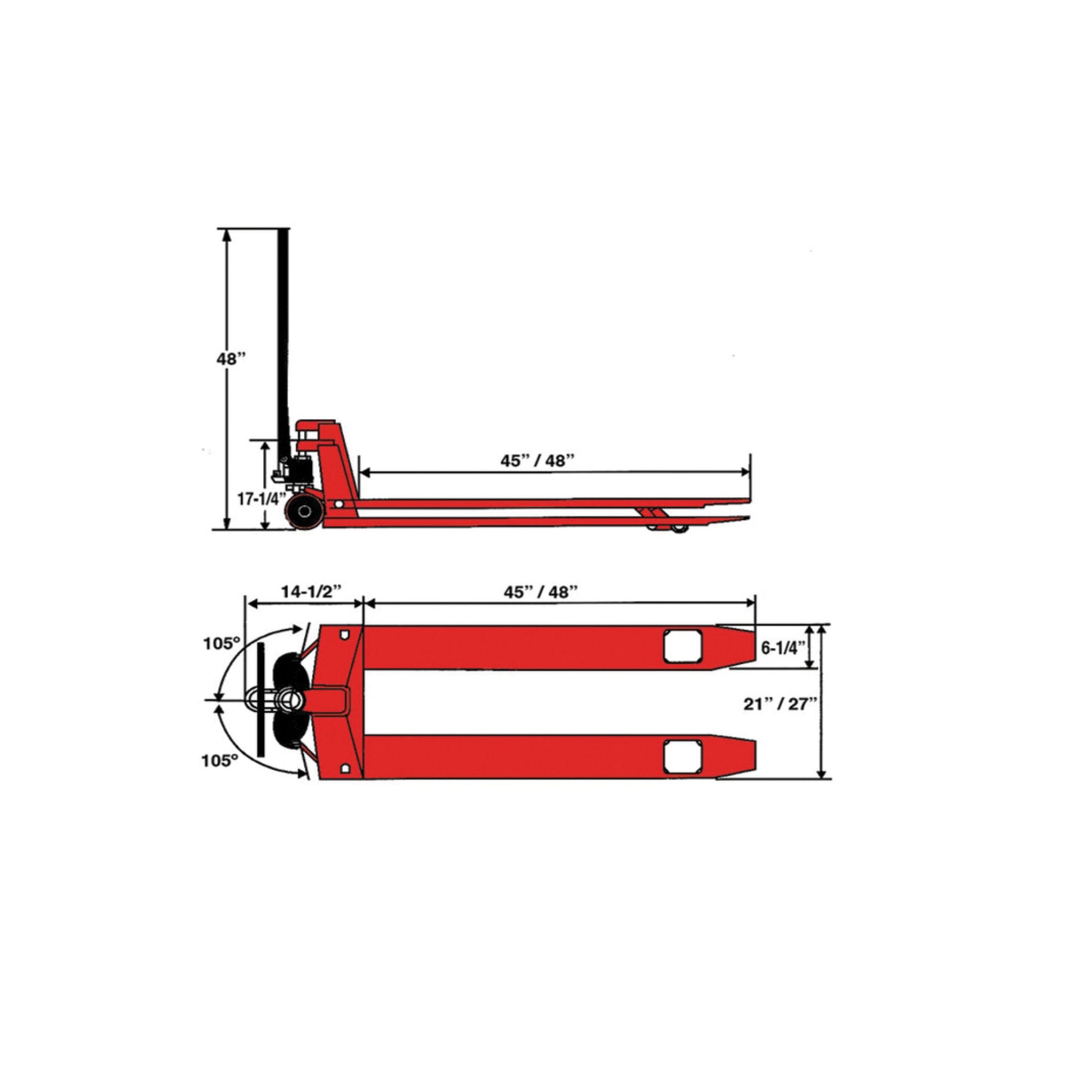 KING Canada KC-2748N-NYL, 27" x 48" Pallet truck