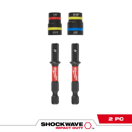 Milwaukee 49-66-4565, SHOCKWAVE Impact Duty™ QUIK-CLEAR™ 2-in-1 Magnetic Nut Driver Set 2PC