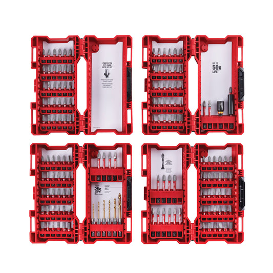 Milwaukee 48-32-4079, 145-Piece Red Helix Drill Bit and Shockwave Impact Duty Driver Bit Set