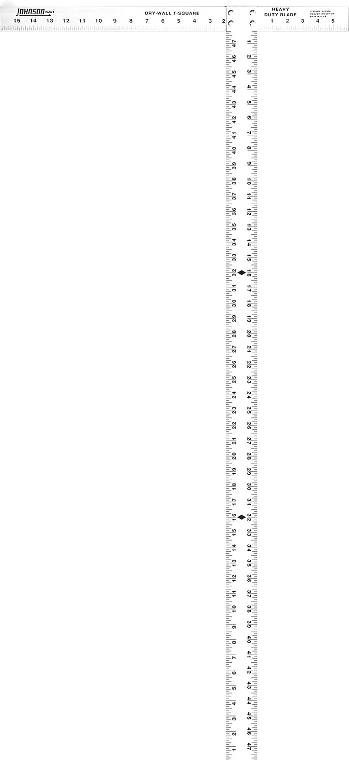 Johnson JTS48HD, 48" Heavy Duty Professional Aluminum Drywall T-Square