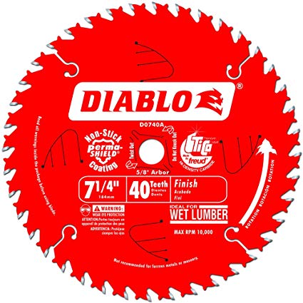 Diablo D0740A, 7-1/4 x 40T Finishing Blade